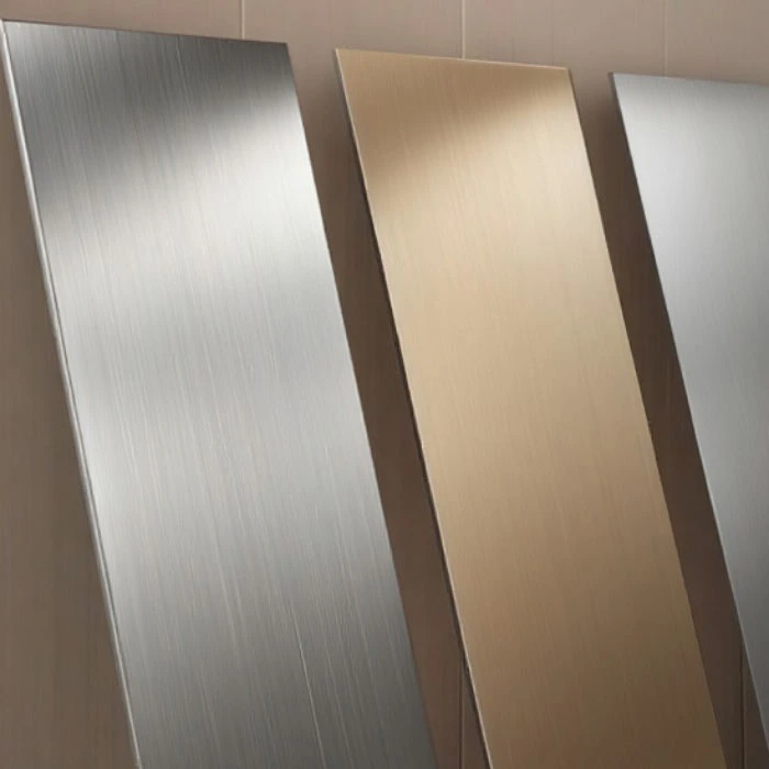 Panel de chapa con textura de metal