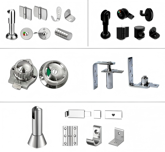 Hardware de partición de baño